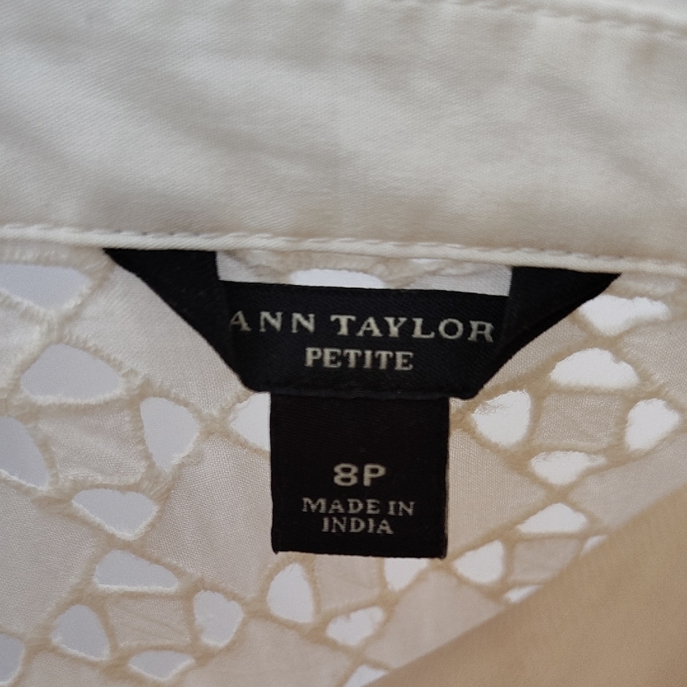 Ann Taylor White Eyelet Mini Dress - Picture 5 of 6